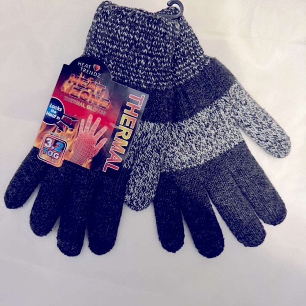 NWT: Heat Trendz Thermal gloves large size, Blue (#6)